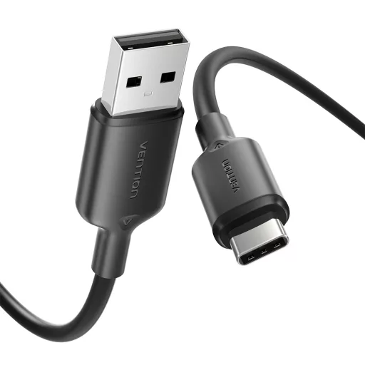 Vention USB-A 2.0/M -> USB-C/M, 1m,(fekete), kábel