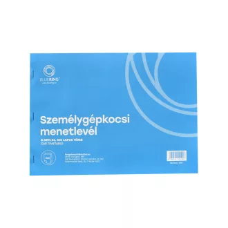Személygépkocsi menetlevél 100lap,os A4, fekvő személygépkocsi D.GEPJ.36 Bluering® – Tonerklinika Debrecen
