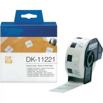 Utángyártott BROTHER DK11221 23mm x 23 mm fehér alapon fekete etikett IK – Tonerklinika Debrecen