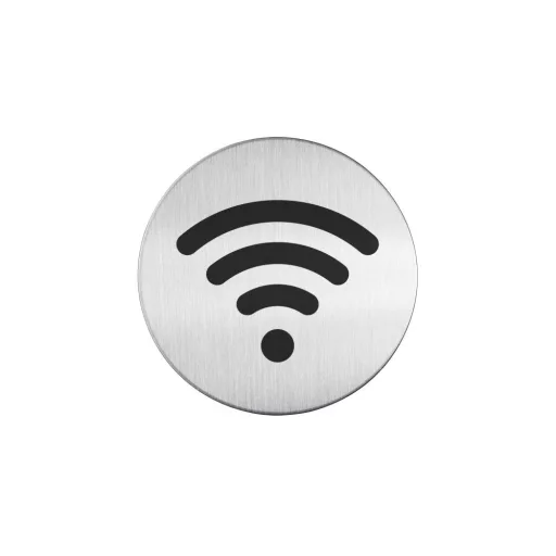 Piktogram, információs tábla, átmérő 83mm, WIFI Durable ezüst – Tonerklinika Debrecen