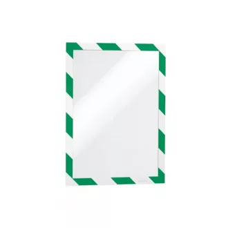 Infókeret A4, öntapadó mágneses záródás 2 db/csomag, Durable Duraframe® Security, zöld/fehér – Tonerklinika Debrecen