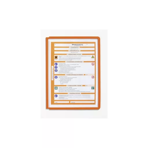 Bemutatótábla panel, A4, 5 db/csomag, Durable Sherpa narancs – Tonerklinika Debrecen