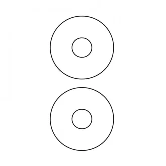 Etikett címke, CD-hez 117mm100 lap, 2 címke/lap – Tonerklinika Debrecen