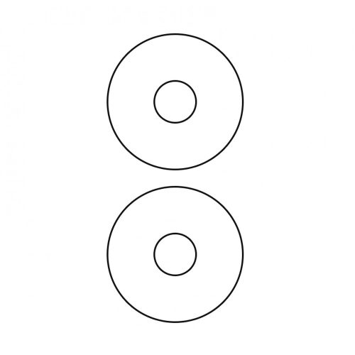 Etikett címke, CD-hez 117mm100 lap, 2 címke/lap 