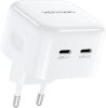 Vention USB-C+C (2port,35W/35W,fehér), töltő