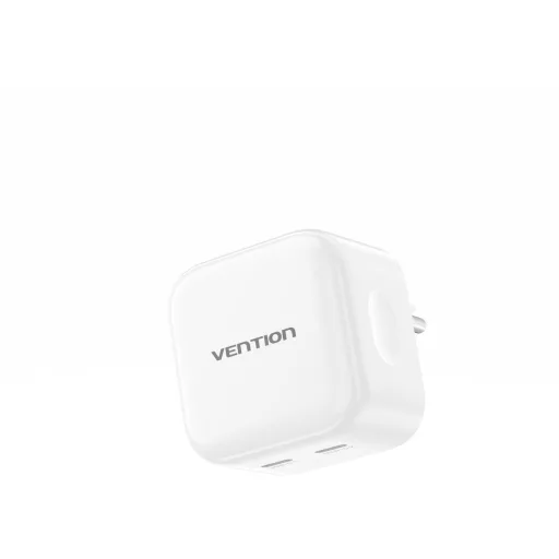 Vention USB-C+C (2port,35W/35W,fehér), töltő