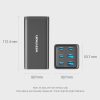 Vention 6-port 4*USB-C+2*USB-A (asztali,140W,fekete,GAN), töltő