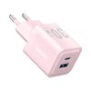 Vention USB-C+A (30W/30W, 2-portos, pink, GaN), töltő