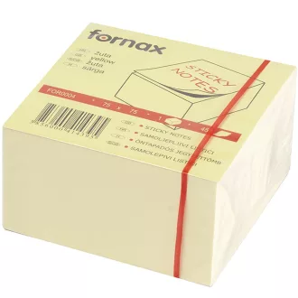 Jegyzettömb öntapadó, 75x75mm, 450lap, Fornax sárga – Tonerklinika Debrecen