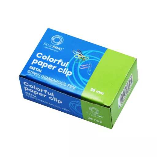 Gemkapocs 28mm, 100 db/doboz, Bluering® színes – Tonerklinika Debrecen
