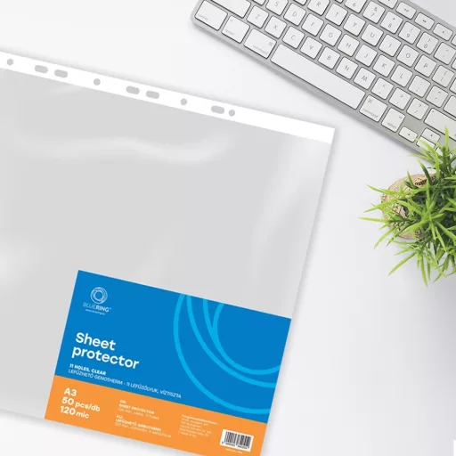 Genotherm lefűzhető, A3, 120 micron álló, víztiszta Bluering® 25 db/csomag, – Tonerklinika Debrecen