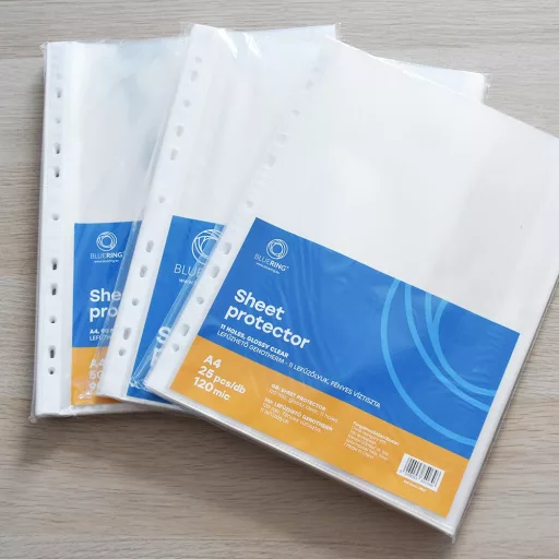 Genotherm lefűzhető, A4, 120 micron víztiszta Bluering® 25 db/csomag, – Tonerklinika Debrecen