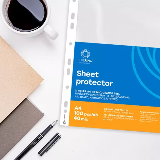 Genotherm lefűzhető, A4, 40 micron narancsos Bluering® 100 db/csomag – Tonerklinika Debrecen
