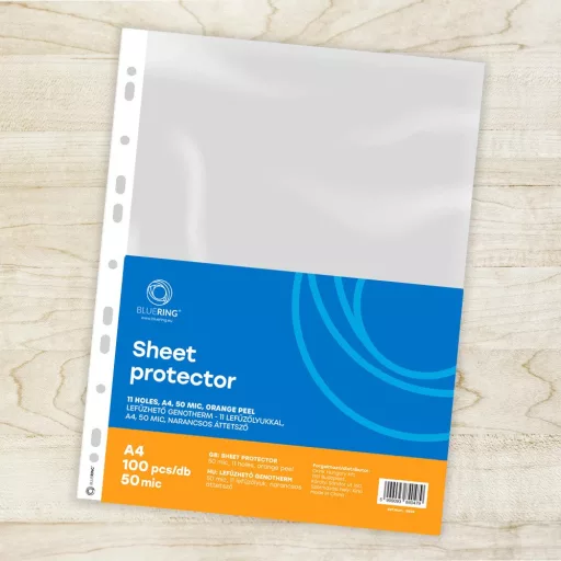 Genotherm lefűzhető, A4, 50 micron narancsos Bluering® 100 db/csomag, – Tonerklinika Debrecen