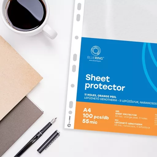 Genotherm lefűzhető, A4, 55 micron narancsos 100 db/csomag, Bluering® – Tonerklinika Debrecen