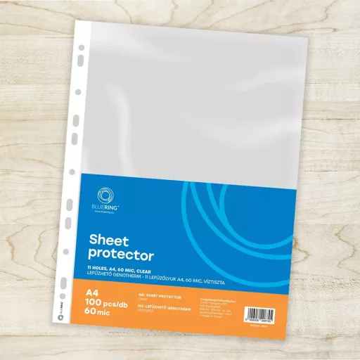 Genotherm lefűzhető, A4, 60 micron víztiszta Bluering® 100 db/csomag, – Tonerklinika Debrecen