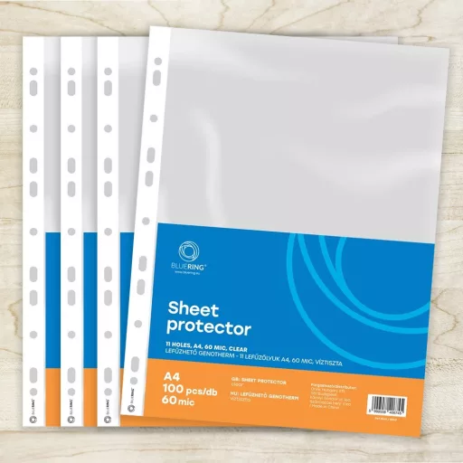 Genotherm lefűzhető, A4, 60 micron víztiszta Bluering® 100 db/csomag, – Tonerklinika Debrecen