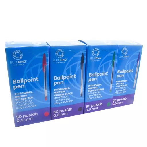 Golyóstoll eldobható kupakos Bluering® , írásszín zöld – Tonerklinika Debrecen