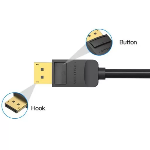 Vention Displayport -> HDMI, (fekete), 2m, kábel
