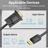 Vention Displayport -> VGA, (fekete), 2m, kábel