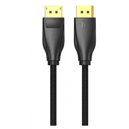 Vention Displayport/M -> Displayport/M (8K, optikai, fekete), 1,5m, kábel
