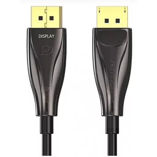 Vention Displayport/M -> Displayport/M  (8K, optikai, fekete), 5m, kábel