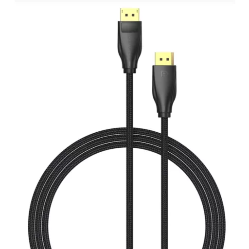 Vention Displayport/M -> Displayport/M  (Szövet, fekete), 10m, kábel