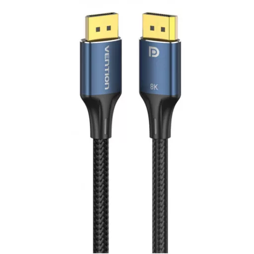 Vention DisplayPort/M (8K,HD, szövet, alu), 5m, kábel