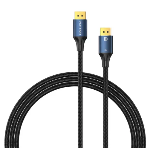 Vention DisplayPort/M (8K,HD, szövet, alu), 5m, kábel