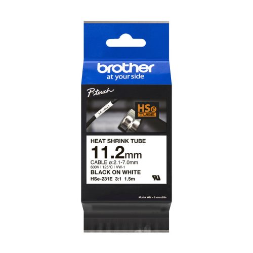 Brother HSe-231E 11,2 mm széles 1,5 méter hosszú szalagkazetta