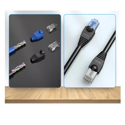 Vention RJ45 (PVC, fekete), 50 darab, védőburkolat