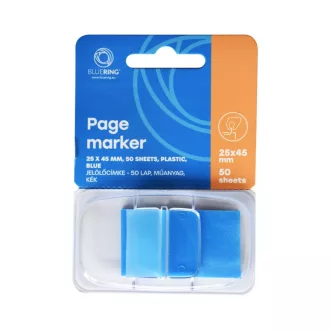 Jelölőcímke 25x45mm, 50lap, műanyag Bluering® kék – Tonerklinika Debrecen