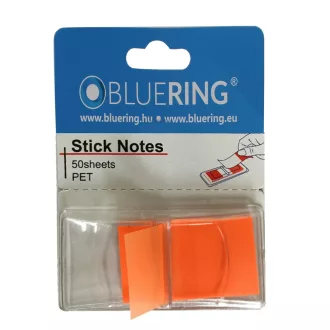 Jelölőcímke 25x45mm, 50lap, műanyag Bluering® narancs – Tonerklinika Debrecen