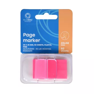 Jelölőcímke 25x45mm, 50lap, műanyag Bluering® pink – Tonerklinika Debrecen