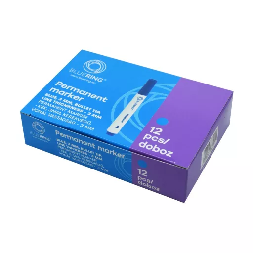 Alkoholos marker 3mm, kerek végű Bluering® kék – Tonerklinika Debrecen