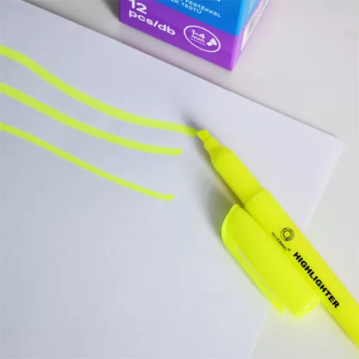 Szövegkiemelő kerek test Bluering® sárga – Tonerklinika Debrecen