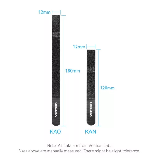 Vention Tépőzáras, 12*12mm, (10db) , kábelkötöző