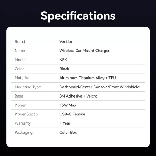 Vention Telefon (töltős, mágneses,autós), telefontartó
