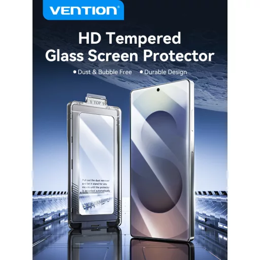 Vention Samsung Galaxy S25 Ultra, (HD edzett üveg, pormentesítővel), telefon kijelző védő üveg