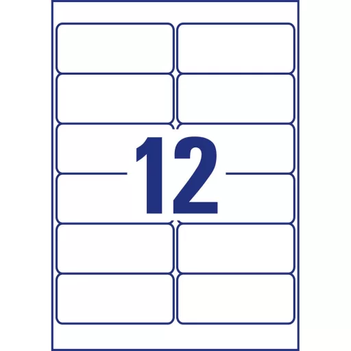 Etikett címke, 99,1 x42,3mm, időjárásálló poliészter, 12 címke/ív, 20 ív/doboz, Avery fehér – Tonerklinika Debrecen