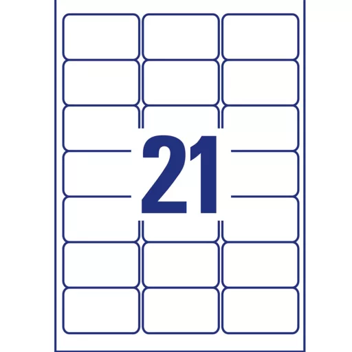Etikett címke, 63,5 x38,1mm,víztiszta, 21 címke/ív, 25 ív/doboz, Avery átlátszó – Tonerklinika Debrecen