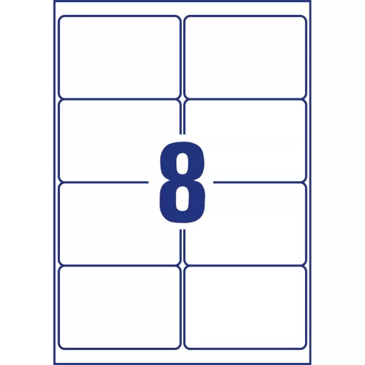 Etikett címke, 99,1 x67,7mm, ultra ellenálló 8 címke/ív, 10 ív/doboz, Avery fehér – Tonerklinika Debrecen