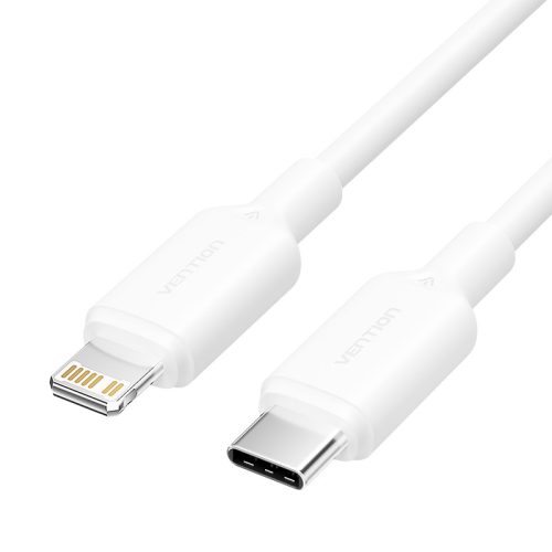 Vention USB-C 2.0 -> Lightning, (3A, fehér) 1m, kábel