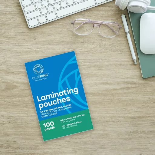 Lamináló fólia 54x86mm, 125 micron 100 db/doboz, Bluering® – Tonerklinika Debrecen