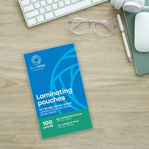 Lamináló fólia 56x96mm, 125 micron 100 db/doboz, Bluering® – Tonerklinika Debrecen