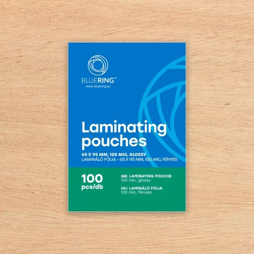 Lamináló fólia 65x95mm, 100 micron 100 db/doboz, Bluering® – Tonerklinika Debrecen