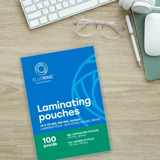 Lamináló fólia 65x95mm, 100 micron 100 db/doboz, Bluering® – Tonerklinika Debrecen