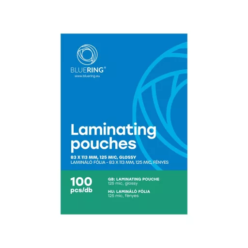 Lamináló fólia 83x113mm, 125 micron 100 db/doboz, Bluering® – Tonerklinika Debrecen