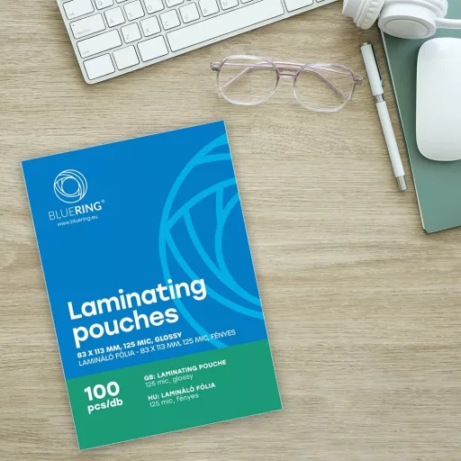 Lamináló fólia 83x113mm, 125 micron 100 db/doboz, Bluering® – Tonerklinika Debrecen