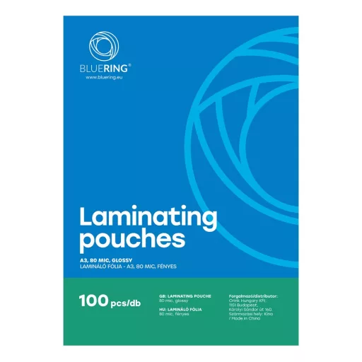 Lamináló fólia A3, 80 micron 100 db/doboz, Bluering® – Tonerklinika Debrecen